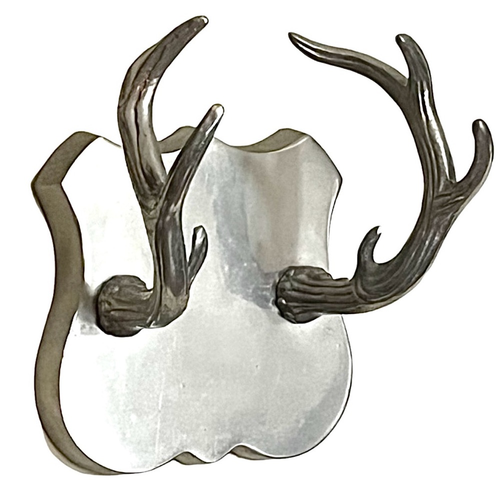 Silver Metal Antler Wall Decor